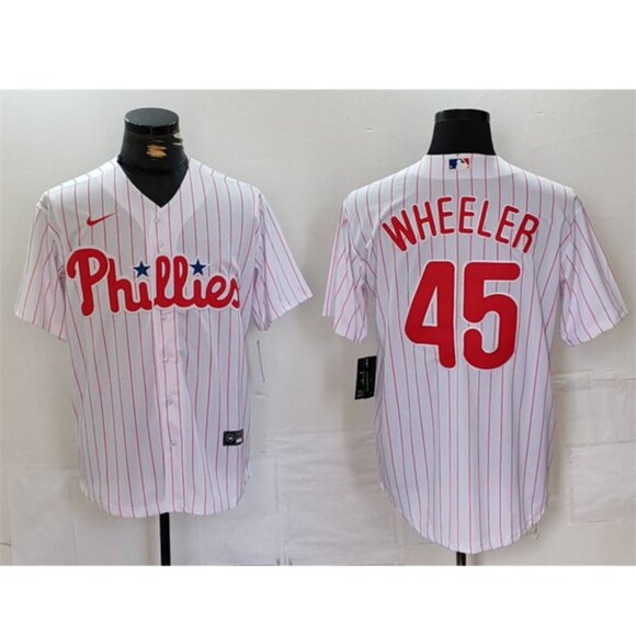 Mens Youths Kids Womens 45 Zack Wheeler White Stitched Jersey